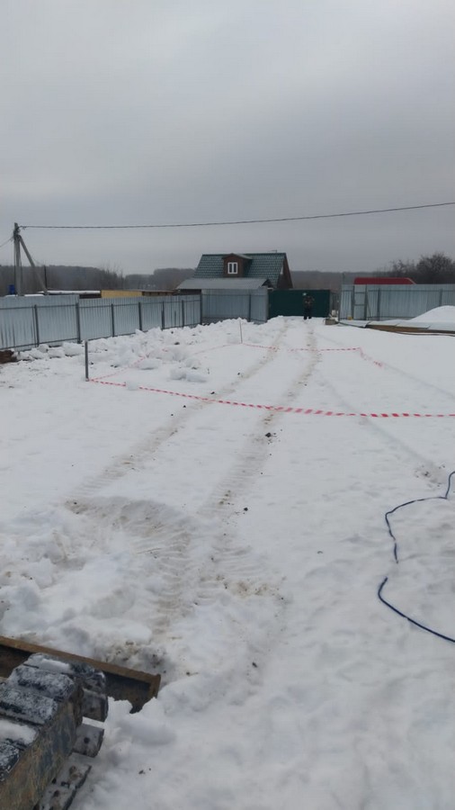 Монтаж кессона зимой