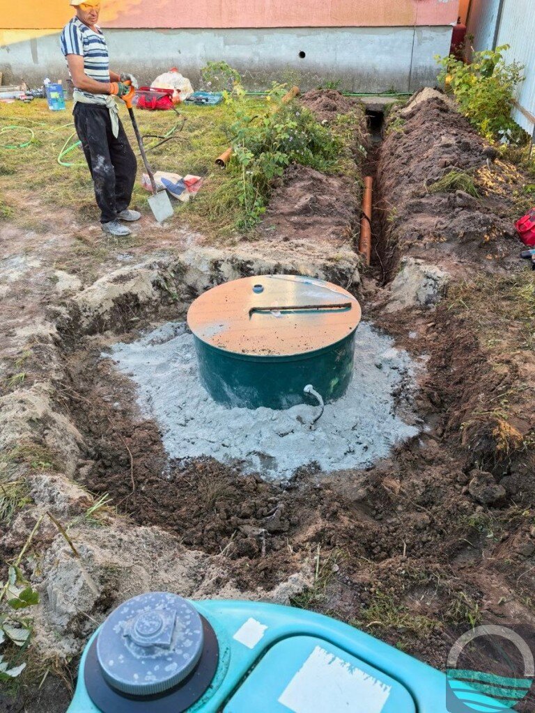 Установка септика Титан Био 5 принудительный, Коломна, деревня Паньшино