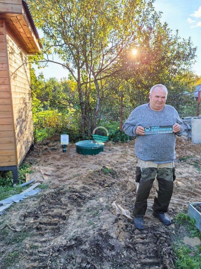 Установка септика КолоВеси 5 принудительный, Рязанская область, Касимовский район, село Николаевское