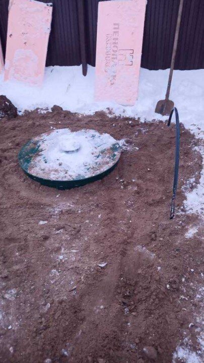 Монтаж септика в высокие грунт.воды, работы зимой