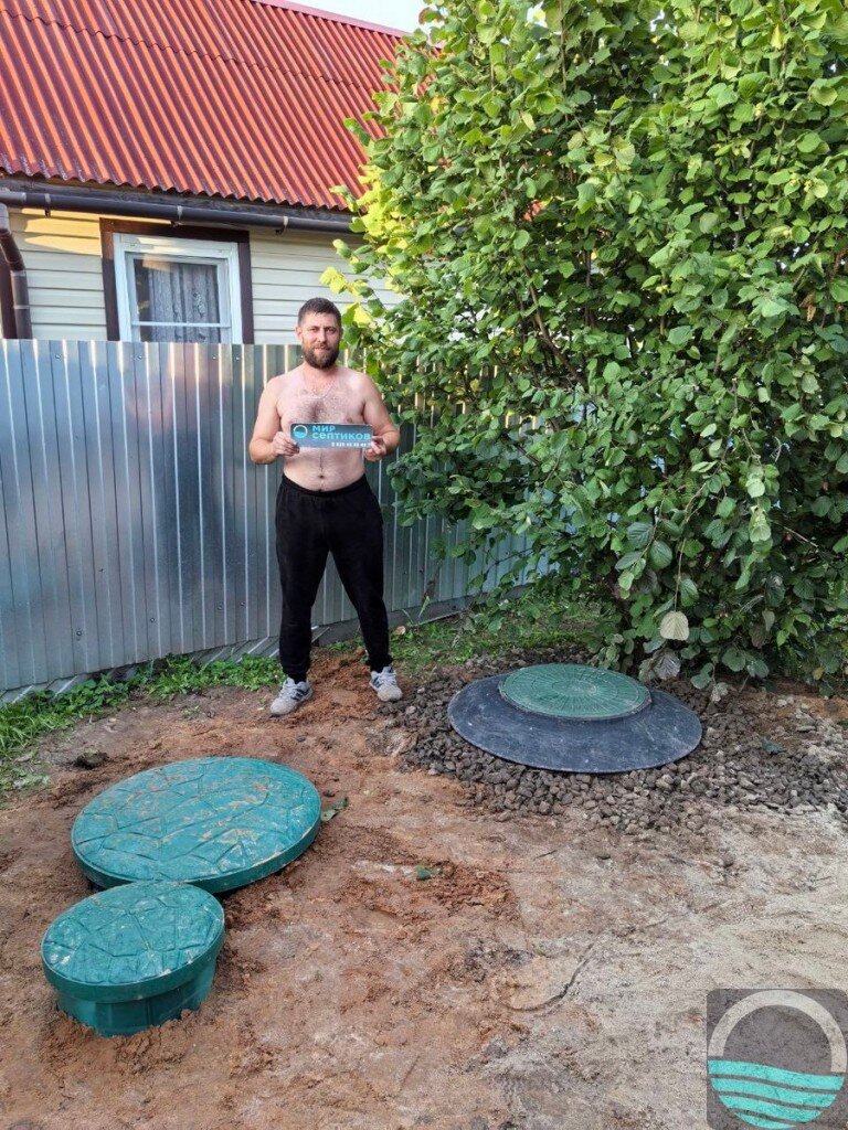 Установка септика Зорде Рейн 5 принудительный, Коломна, деревня Зарудня