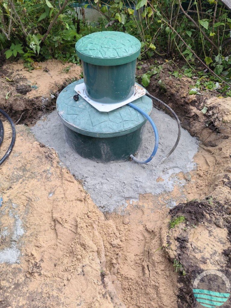 Установка септика Зорде Рейн 3 принудительный, Коломна, СНТ Озерки