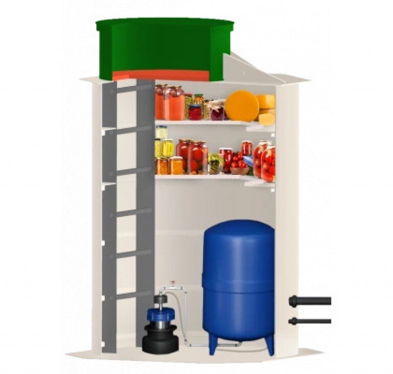 Погреб-кессон Тверь 1.5 (2 полки)