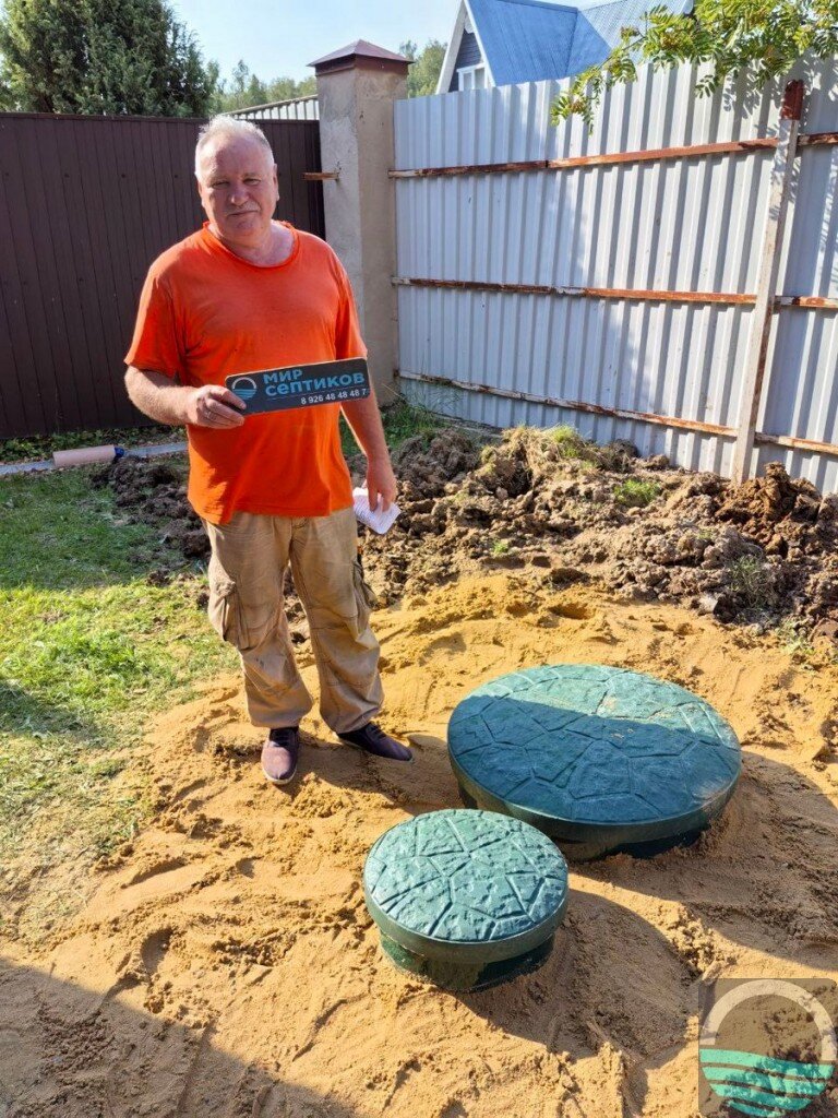 Установка септика Зорде Рейн 5 принудительный, Коломна, СНТ Приозерье