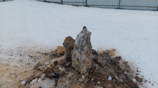 Монтаж кессона зимой