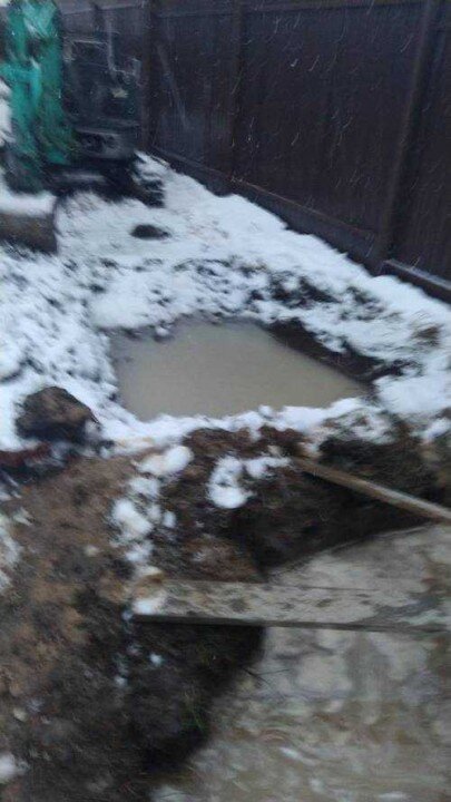 Монтаж септика в высокие грунт.воды, работы зимой